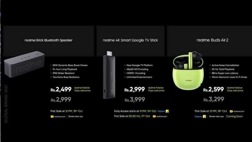Realme 4K Smart TV Google Stick, Brick Bluetooth Speaker, Buds Air 2 and more launched in India: From prices to availability - check all details here