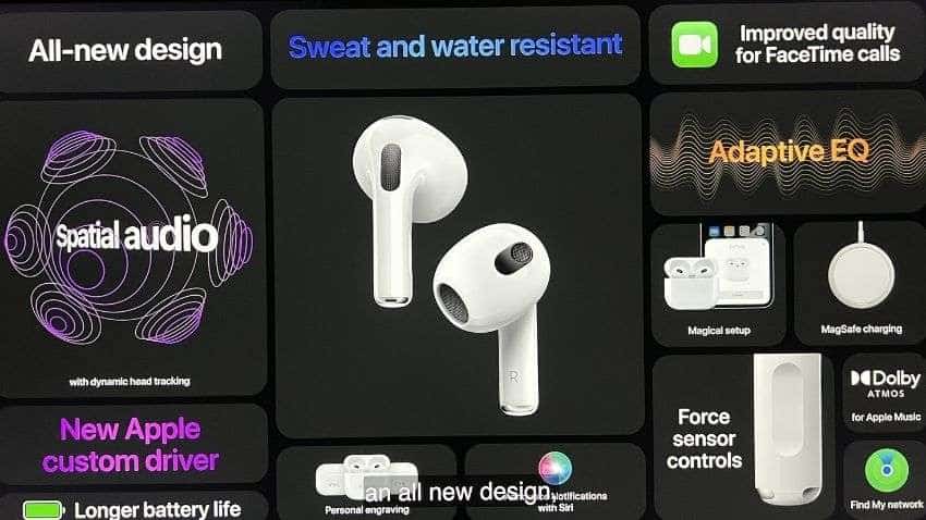 Apple AirPods 3 with spatial audio, 30 hours total battery life launched at Rs 18,900 in India - Check availability and more