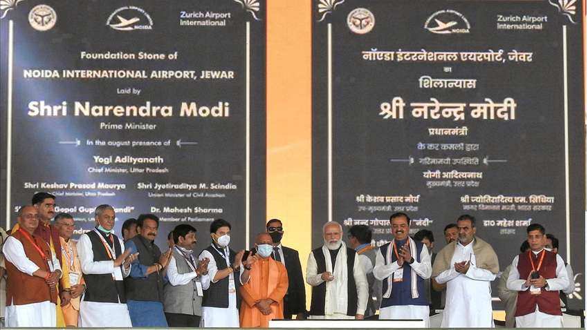 PM Narendra Modi lays foundation stone for Noida International Airport at Jewar - Key things to know PM Narendra Modi lays foundation stone for Noida International Airport at Jewar - Key things to know