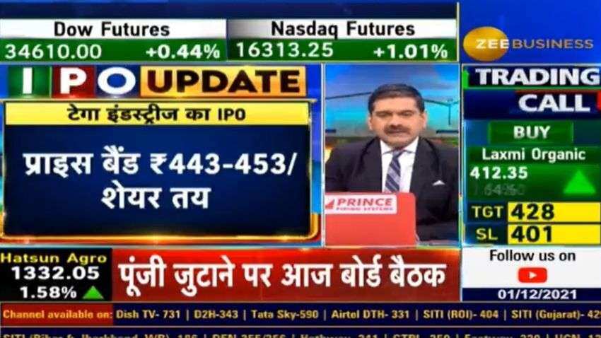 Tega Industries IPO opens today: Apply for big listing gain and long-term, says Anil Singhvi Tega Industries IPO opens today: Apply for big listing gain and long-term, says Anil Singhvi