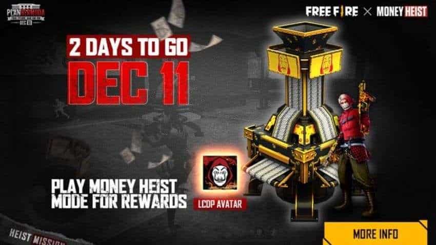 Garena Free Fire Money Heist Mode will be available on December 11, based on Netflix web series; redeem latest Free Fire codes