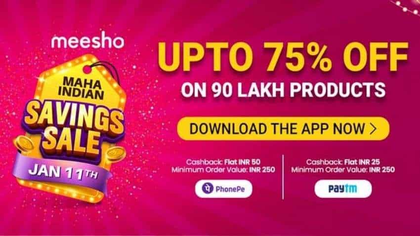 Meesho &#039;Maha Indian Savings Sale&#039; starts from today, offers up to 75% discount on 90 lakh products: See cashback offers and more