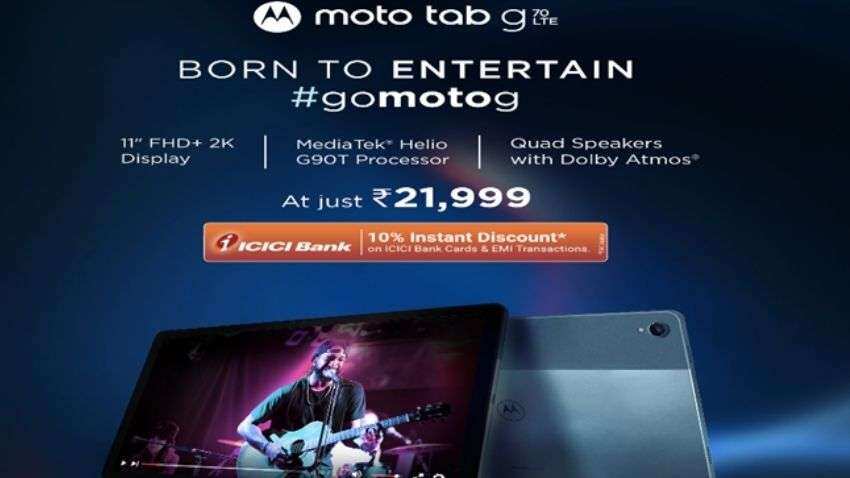 Moto Tab G70 launched massive 7700mAh battery at this price: Check availability, specs, features and more