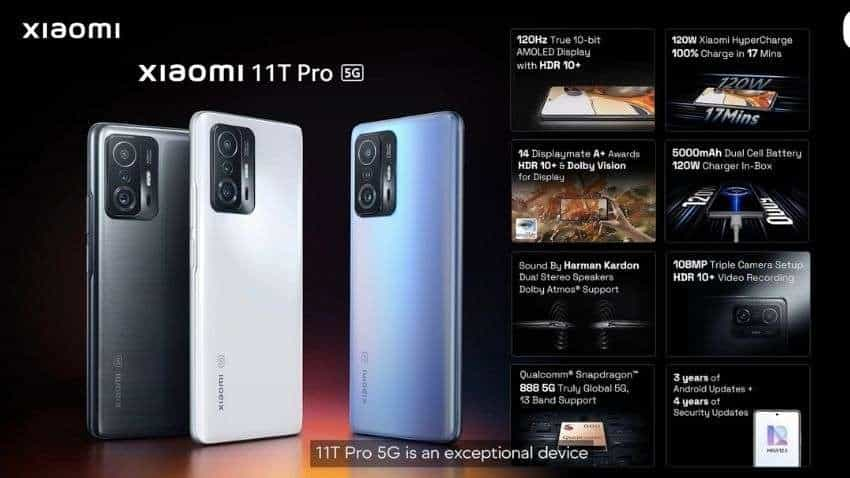 Xiaomi 11T Pro with 120W fast-charge tech, AMOLED display of 120Hz launched