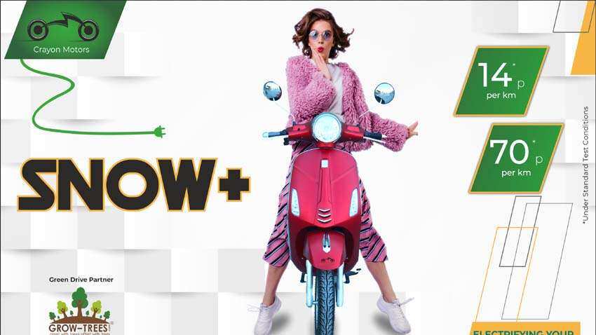 Electric two-wheeler maker Crayon Motors launches e-scooter Snow+; price starts at Rs 64,000