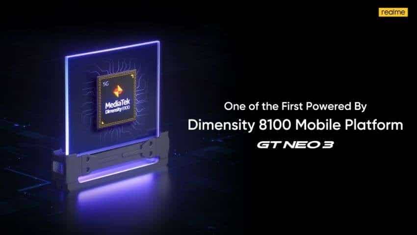 Realme GT Neo 3 to launch with MediaTek Dimensity 8100 chipset, 150W fast charger- can charge phone from 0 to 50% in 5 mins