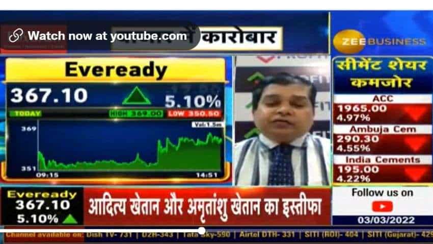 Eveready shares rise on news of Chairman, MD&#039;s resignation; analyst sees stock fit for re-rating