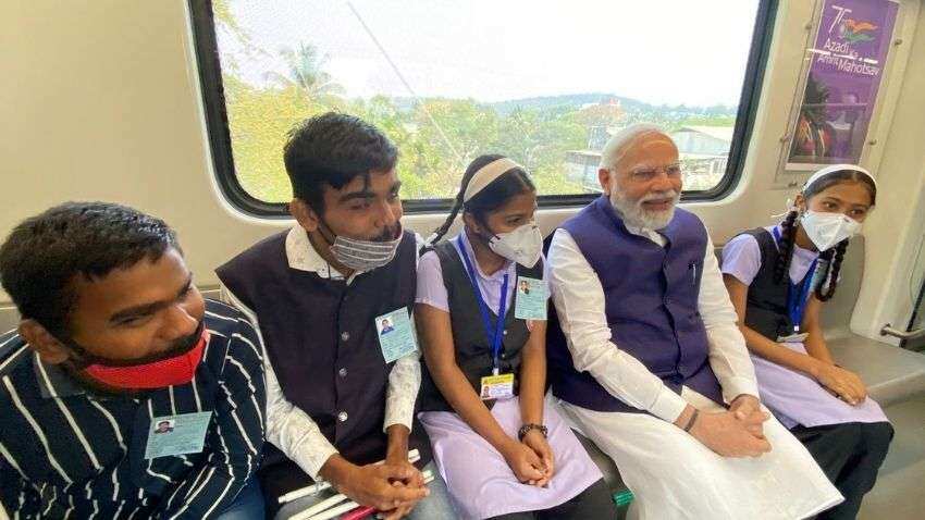 PM Narendra Modi inaugurates Pune Metro Rail project, takes a ride with students