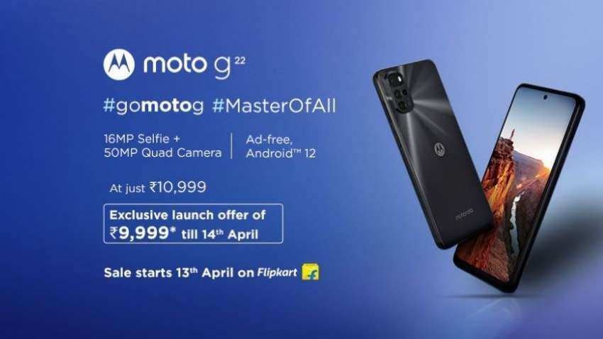 Moto G22 sale in India begins today on Flipkart: Check price, offers, specifications and more