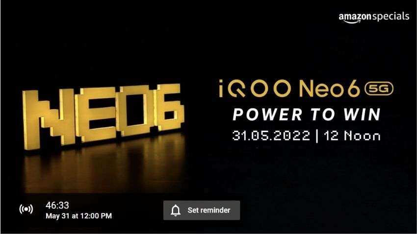 iQOO Neo 6 India launch today at 12 PM - Check expected price, LIVE streaming details and more