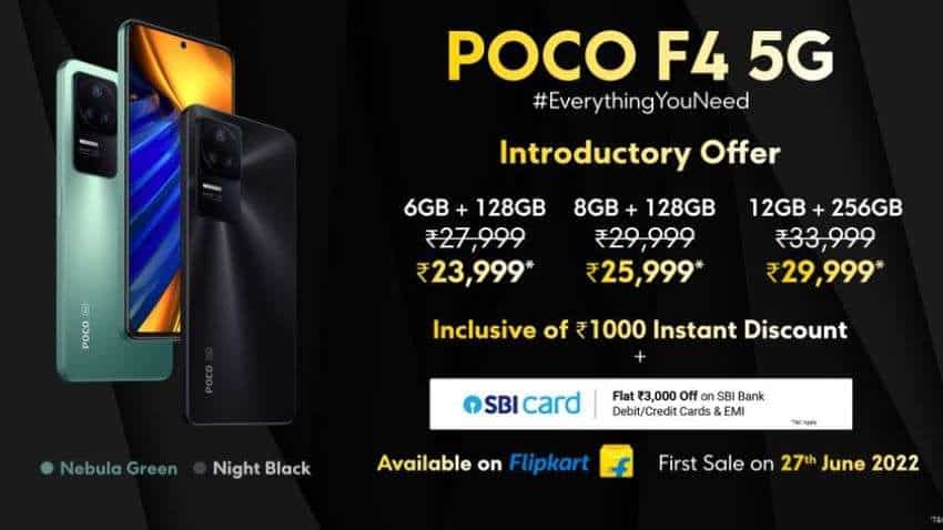 Poco F4 5G price in India starts at Rs 27,999 - Check bank offers, availability and specifications Poco F4 5G price in India starts at Rs 27,999 - Check bank offers, availability and specifications