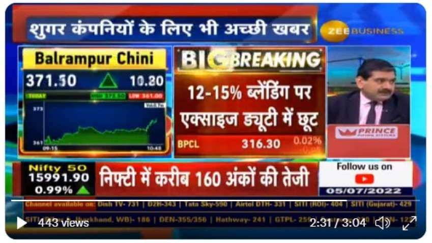 BIG BREAKING: Good news for oil and sugar companies! 12%-20% excise concession on ethanol-blended petrol, diesel; no green tax from October 1