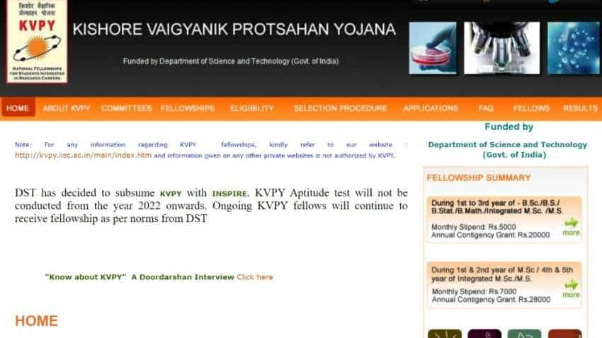 KVPY Exam abolished, to be subsumed with INSPIRE; What candidates should know
