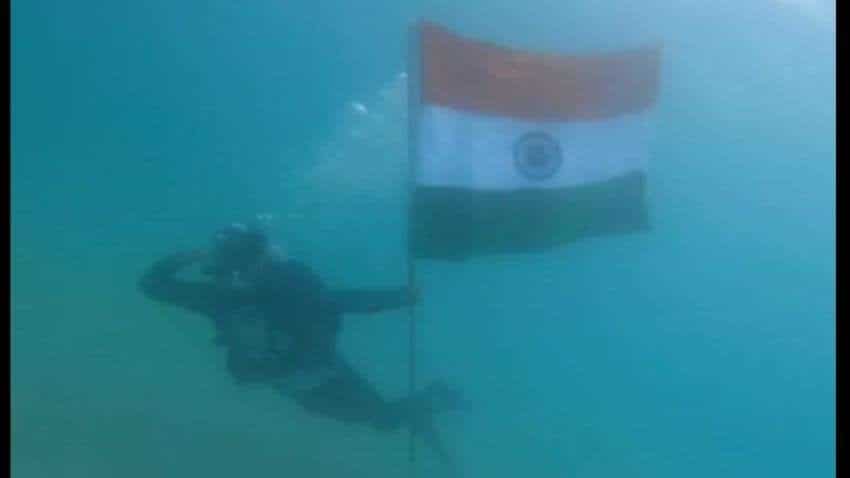 Independence Day 2022: Indian Coast Guard hoists National Flag underwater - WATCH video here! Independence Day 2022: Indian Coast Guard hoists National Flag underwater - WATCH video here!