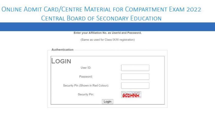 CBSE 10, 12 Compartment exams 2022  admit card released on cbse.gov.in: Steps to download from direct link and exam dates 