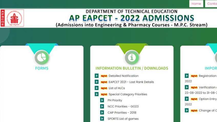 AP EAPCET 2022 Counselling: 1 phase registration begins from today; check documents required