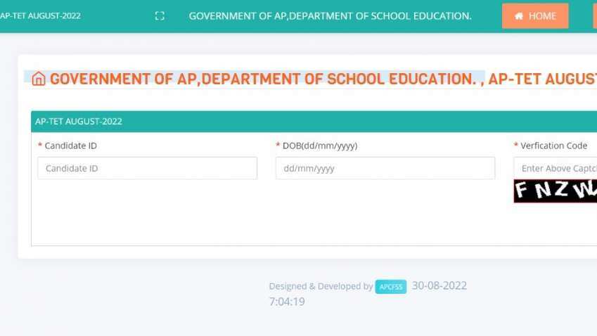 AP TET AUGUST 2022: Response Sheet Available At Https://aptet.apcfss.in ...