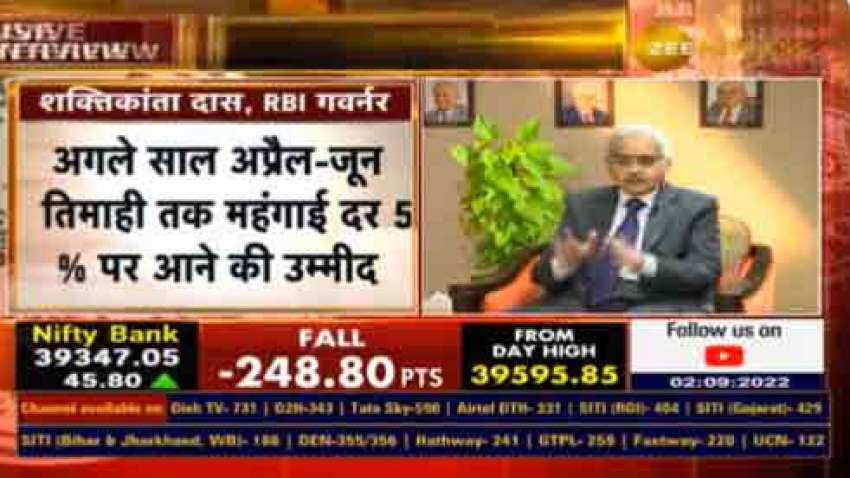 RBI Governor ZEE BIZ EXCLUSIVE INTERVIEW: When will inflation fall to 5%? Shaktikanta Das tells Anil Singhvi 