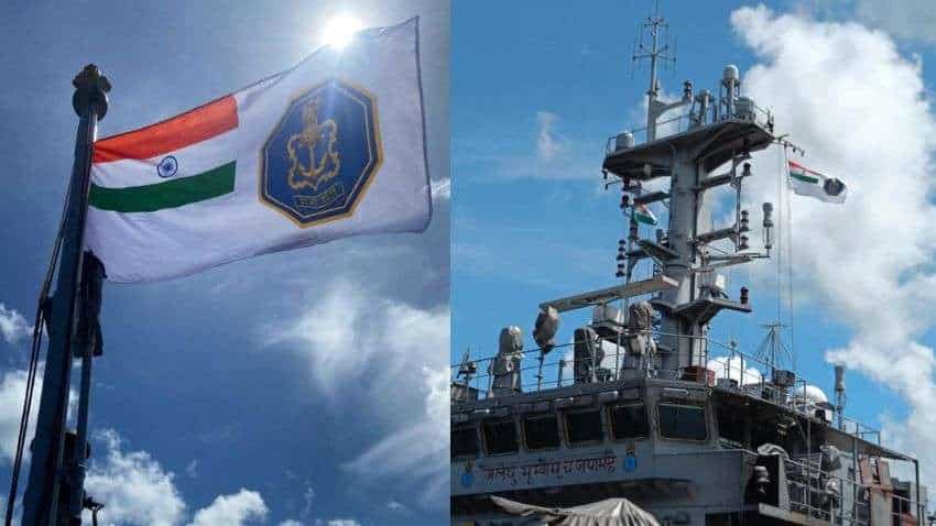Indian Navy New Ensign Unveiled: What's new? And, What is its significance? Indian Navy New Ensign Unveiled: What's new? And, What is its significance?