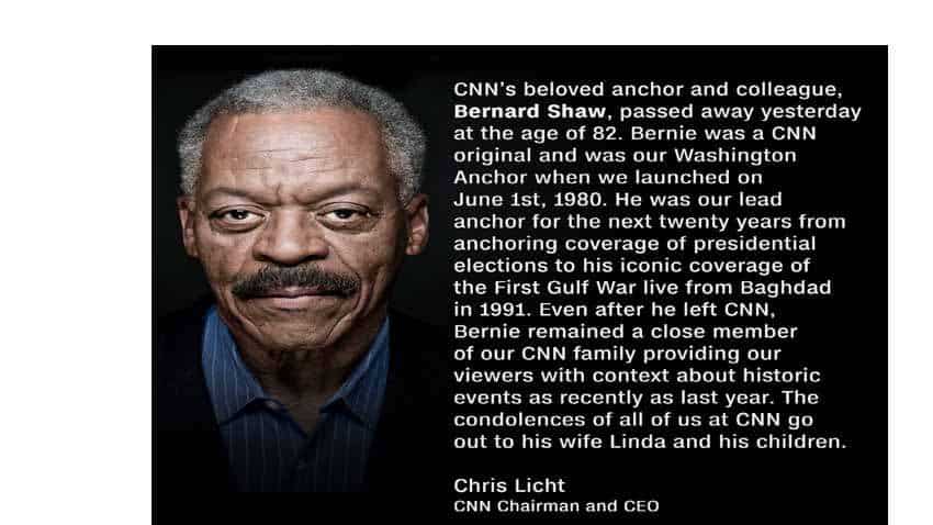 Bernard Shaw, CNN's 1st chief anchor, dies at 82 Bernard Shaw, CNN's 1st chief anchor, dies at 82