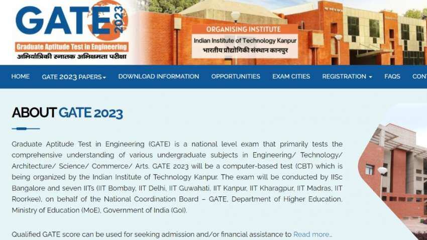 GATE 2023 registration last date today: Fees, steps to apply online on direct link -  gate.iitk.ac.in 