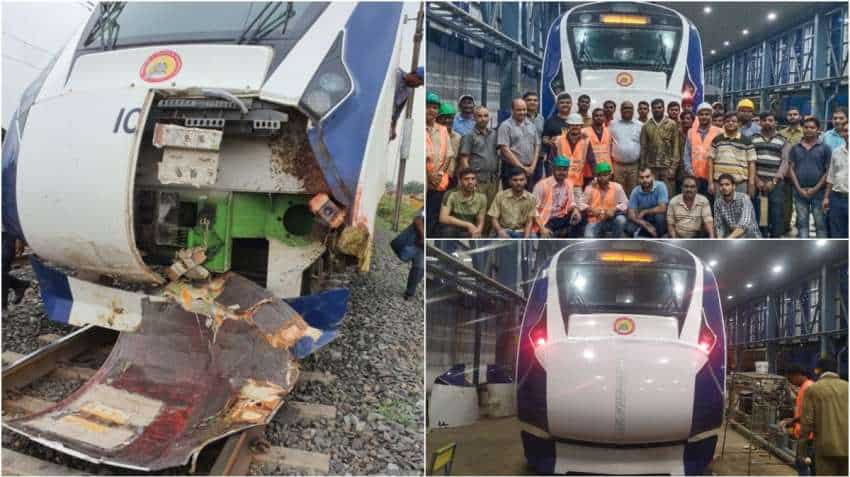 Vande Bharat train accident: Surgical team fixes high-speed train&#039;s nose within hours after damage | Check new pictures, revised schedule 