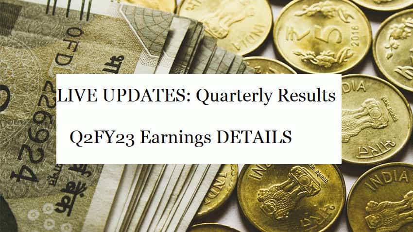 Quarterly Results Today, Q2FY23 earnings UPDATES, Latest News