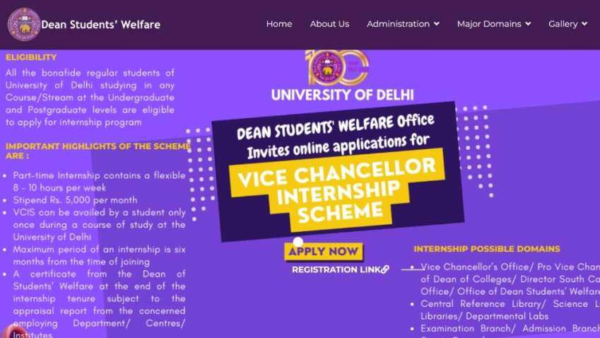 Delhi University Internship Scheme 2022: Check work hours, stipend, eligibility and other details here