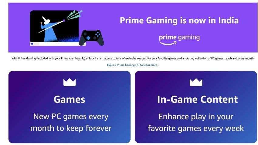 Prime Gaming for PC is coming to India soon 