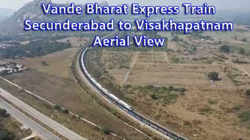Vande Bharat Express Train Secunderabad to Visakhapatnam: Railway Ministry shares &#039;picturesque&#039; aerial view - Watch Video | Indian Railways