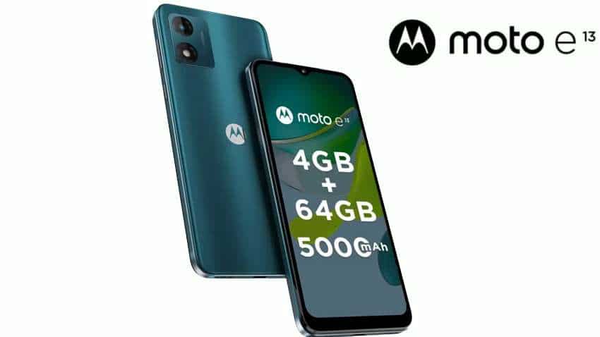 Moto E13 Price in India: Motorola launches affordable phone with 5,000mAh battery, 13MP AI-powered camera and much more - Details Moto E13 Price in India: Motorola launches affordable phone with 5,000mAh battery, 13MP AI-powered camera and much more - Details