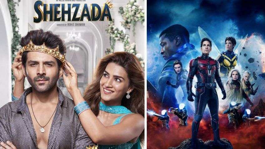 shehzada vs ant man 3 vs pathaan advance booking report: marvel film  smashes kartik aaryan movie, shah rukh khan-starrer still strong on week 4  bollywood news