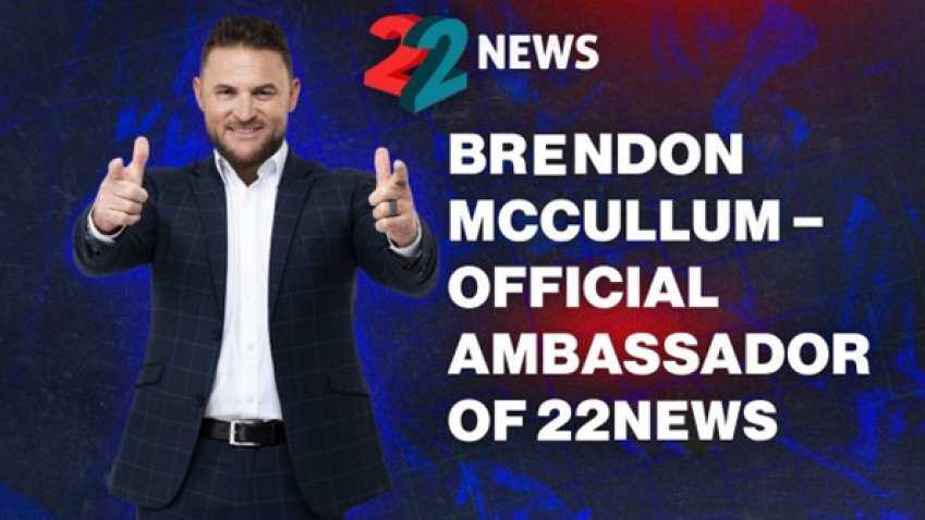 22NEWS ropes in former New Zealand cricketer Brendon McCullum as Brand Ambassador