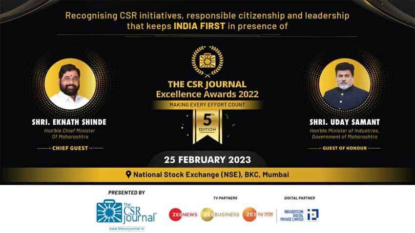 Fifth Edition of The CSR Journal Excellence Awards to be hosted on 25th February