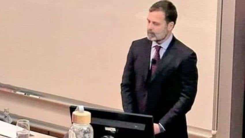 Rahul Gandhi new look for Cambridge lecture: Haircut, trimmed bear - PICS