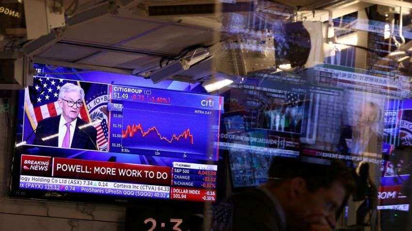US Stock Market: Dow tumbles over 500 points, Nasdaq ends 145 points lower after Powell&#039;s rate hike remark