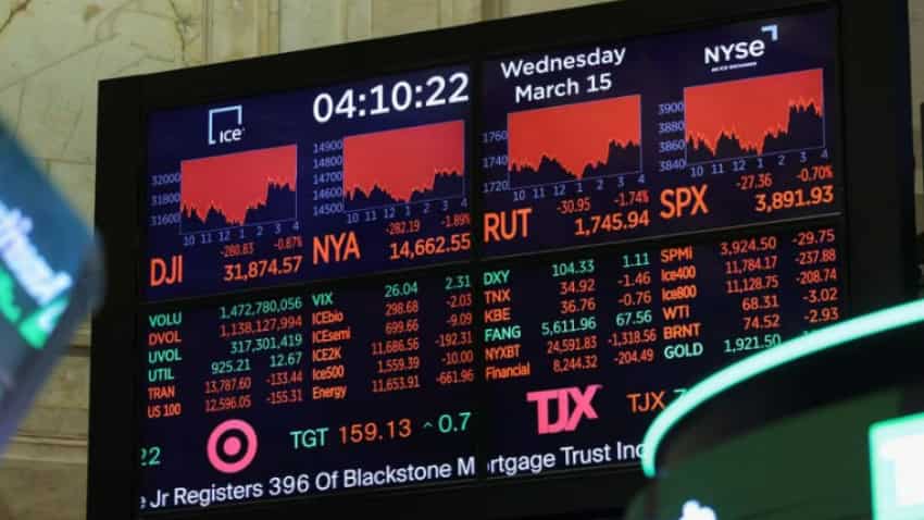 US Stock Market: Dow Jones falls 281 pts, S&P 500 follows suit as Credit Suisse adds to pain in bank shares; Nasdaq flat US Stock Market: Dow Jones falls 281 pts, S&P 500 follows suit as Credit Suisse adds to pain in bank shares; Nasdaq flat