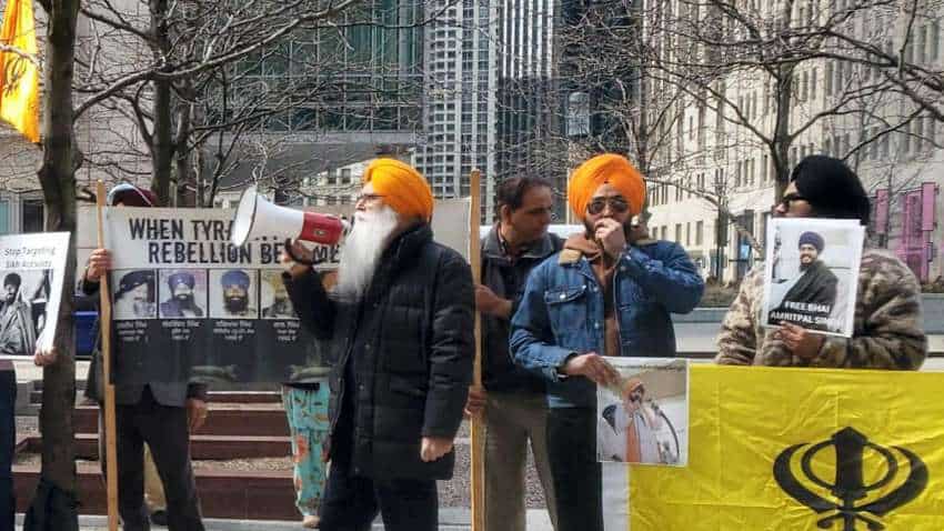 Khalistan supporters try to incite violence at Indian Embassy in Washington; US Secret Service, police foil their bid